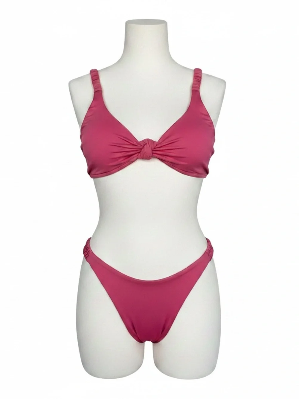 Vitamin A Knot Front Pink Bikini Set